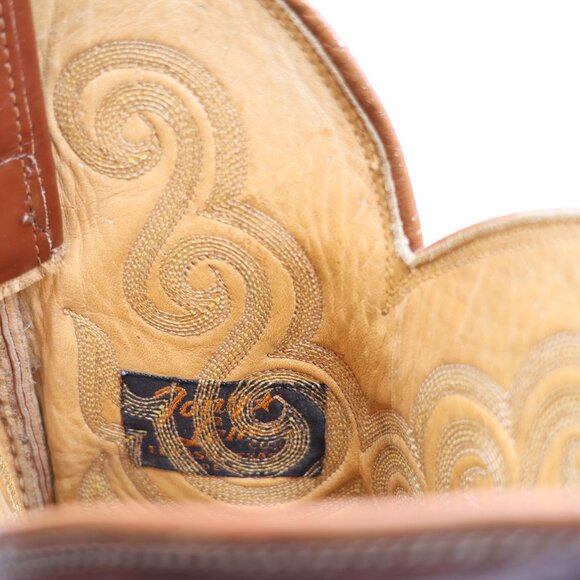 Tony Lama 8113 Exotic Python Brown Label Men's Size 8 D Western Cowboy Boots - Picture 4 of 14